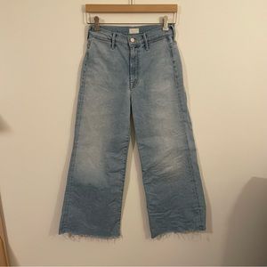 Mother The Swooner Roller Crop Fray jeans
